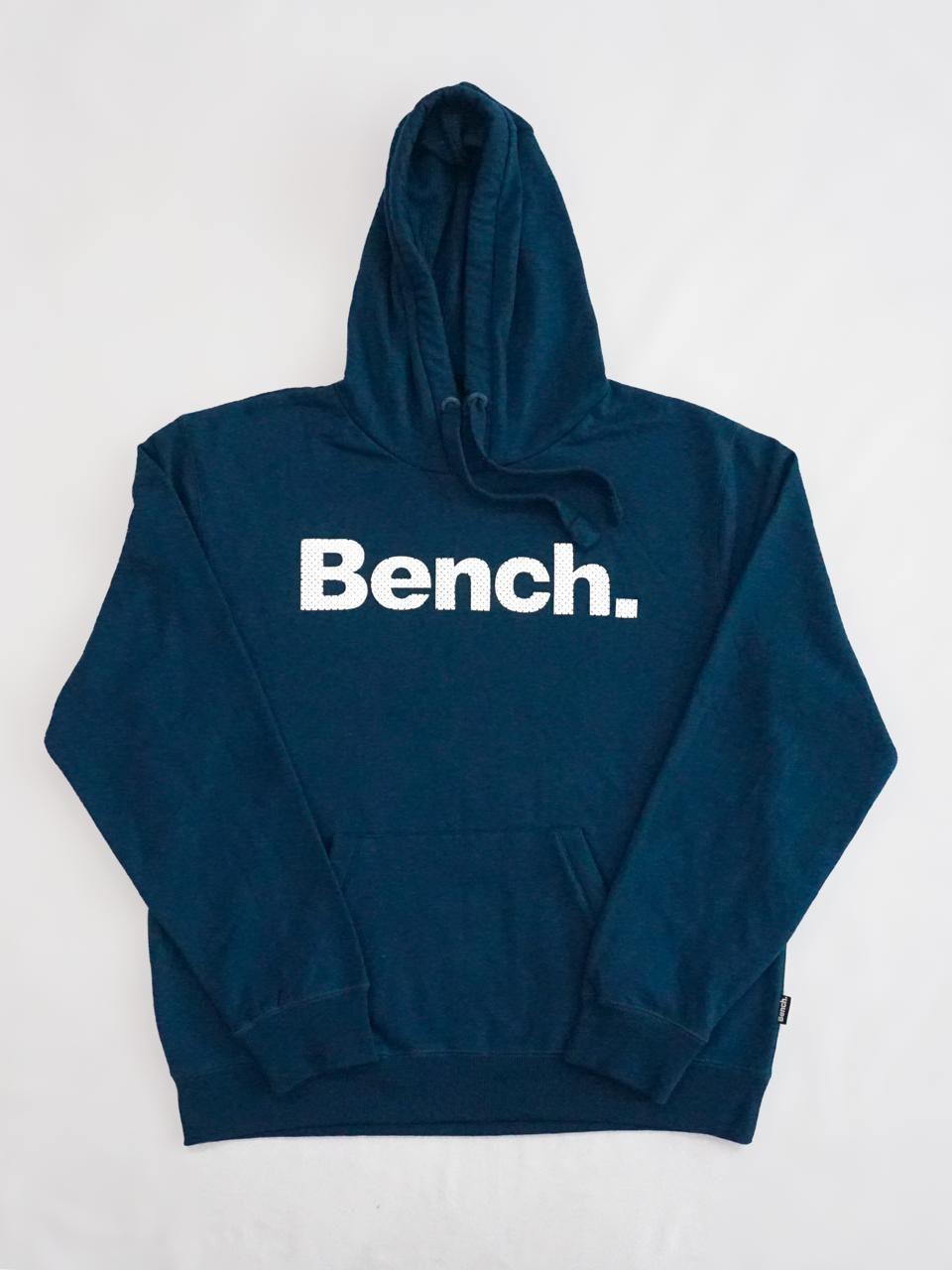 Men's Navy Fleece Printed Hoodie - Export Quality